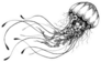 Hand Drawn Doodle Jellyfish Sticker