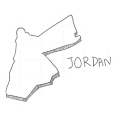 Hand Drawn Doodle Jordan Map Sticker