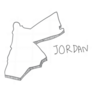 Hand Drawn Doodle Jordan Map Sticker