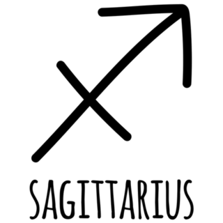 Hand Drawn Doodle Sagittarius Lettering Sticker