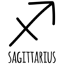 Hand Drawn Doodle Sagittarius Lettering Sticker