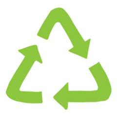 Hand Drawn Doodle Sketch Green Recycle Sticker