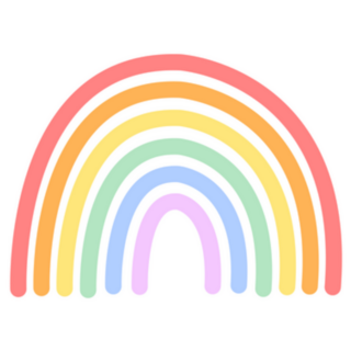 Hand Drawn Doodle Sketch Pastel Lgbt Rainbow Sticker