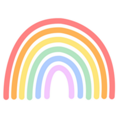 Hand Drawn Doodle Sketch Pastel Lgbt Rainbow Sticker