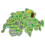 Hand Drawn Doodle Switzerland Map Sticker