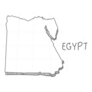 Hand Drawn Egypt 3d Map Lettering Sticker