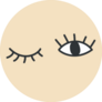 Hand Drawn Eye Doodles. Open And Winking Sticker