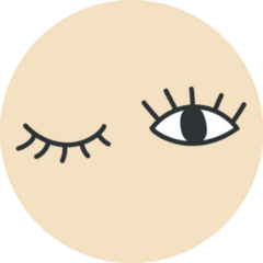 Hand Drawn Eye Doodles. Open And Winking Sticker