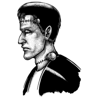 Hand Drawn Frankenstein Illustration Sticker