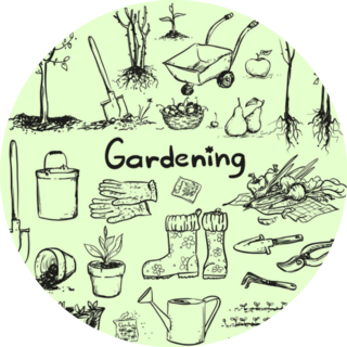 Hand Drawn Gardening Sticker