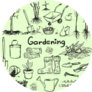 Hand Drawn Gardening Sticker