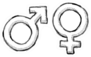Hand Drawn Gender Symbols Sketch Sticker