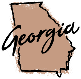 Hand Drawn Georgia State Sticker