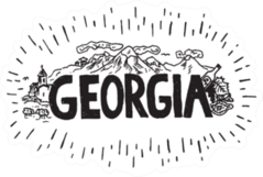 Hand Drawn Georgia Sticker