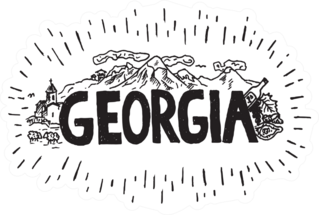 Hand Drawn Georgia Sticker