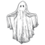Hand Drawn Ghost Sticker