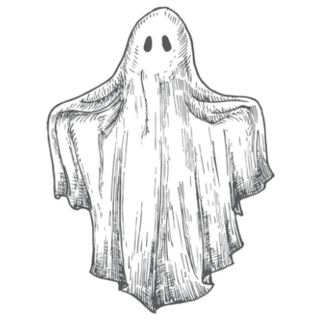 Hand Drawn Ghost Sticker