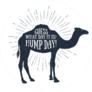 Hand Drawn guess What Day It Is? Hump Day! Camel Sticker