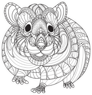 Hand Drawn Hamster In Doodle Sticker