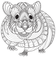 Hand Drawn Hamster In Doodle Sticker