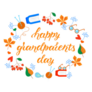 Hand Drawn Happy Grandparents Day Typography Sticker