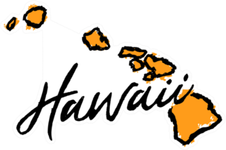 Hand Drawn Hawaii State Sticker