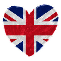 Hand Drawn Heart With Flag Of United Kingdom Sticker