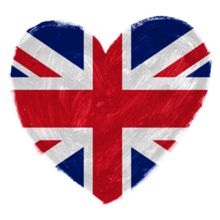 Hand Drawn Heart With Flag Of United Kingdom Sticker