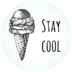 Hand-drawn Ice Cream Summer Stay Cool Sticker