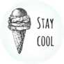 Hand-drawn Ice Cream Summer Stay Cool Sticker