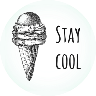 Hand-drawn Ice Cream Summer Stay Cool Sticker