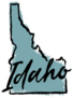 Hand Drawn Idaho State Sticker