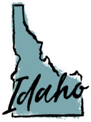 Hand Drawn Idaho State Sticker