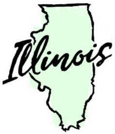 Hand Drawn Illinois State Sticker