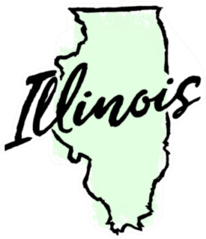 Hand Drawn Illinois State Sticker