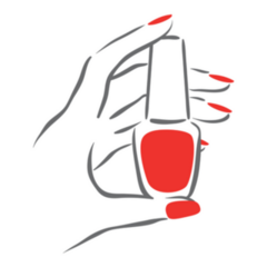 Hand Drawn Illustration Of Manicure Matching Nail Polish Sticker