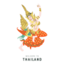 Hand Drawn Illustration Of Thai Dancer Sticker