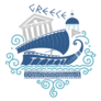 Hand Drawn Illustration On Greek Culture Ancient Ship Sticker