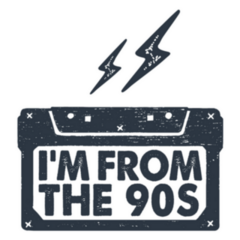 Hand Drawn Im From The 90s Themed Cassette Sticker