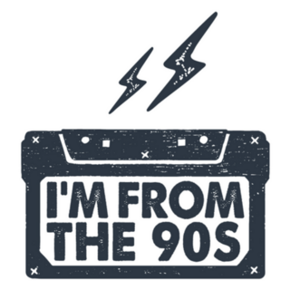 Hand Drawn Im From The 90s Themed Cassette Sticker