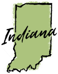 Hand Drawn Indiana State Sticker