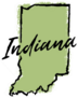 Hand Drawn Indiana State Sticker