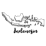 Hand Drawn Indonesia Map Sticker