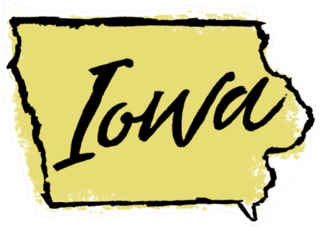 Hand Drawn Iowa State Sticker