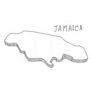 Hand Drawn Jamaica 3d Map Sticker