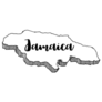 Hand Drawn Jamaica Map Illustration Sticker