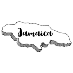 Hand Drawn Jamaica Map Illustration Sticker