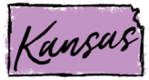Hand Drawn Kansas State Sticker