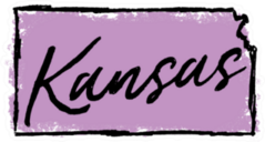 Hand Drawn Kansas State Sticker
