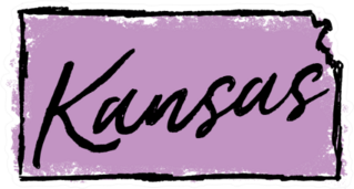 Hand Drawn Kansas State Sticker